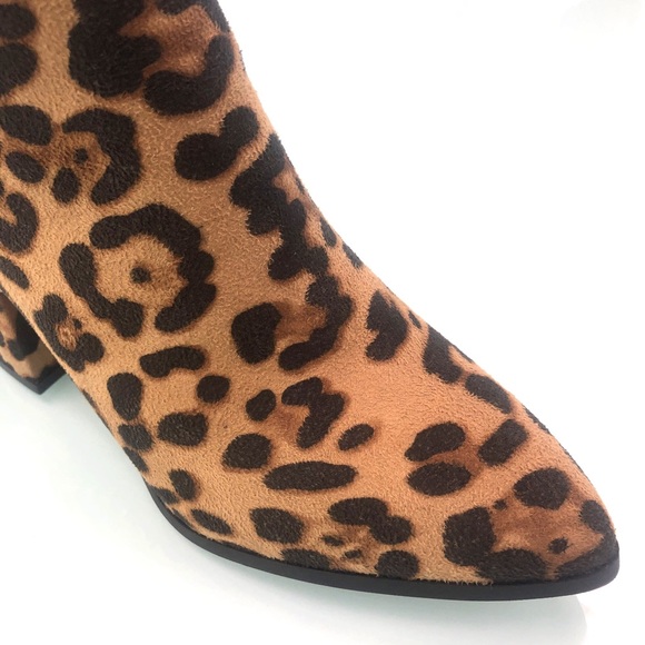 Leopard Printed Bootie Chunky Heel - Picture 3 of 7